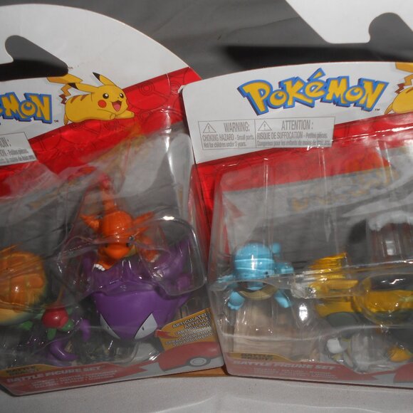 NEW LOT 2 POKEMON BATTLE FIGURE TOY SETS SQUIRTLE BOLTUND APPLETUN HAUNTER 👦🎁 - Picture 2 of 9